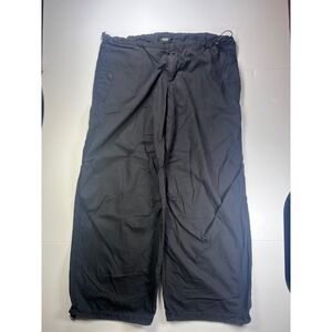 Empyre Skate Pants Mens Large Black Loose Fit Drawstring Bungee Cinch Cotton